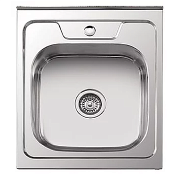 Мойка глянцевая 500*600*180* врез. 0,8мм (с сифоном)